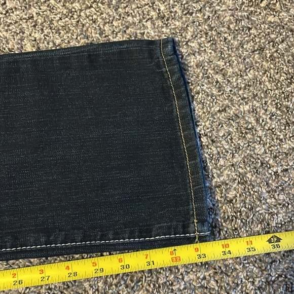 Seven 7 Bootcut Jeans Women’s 28 Dark Wash Denim Distressed Cowgirl Mid-rise - Picture 8 of 16